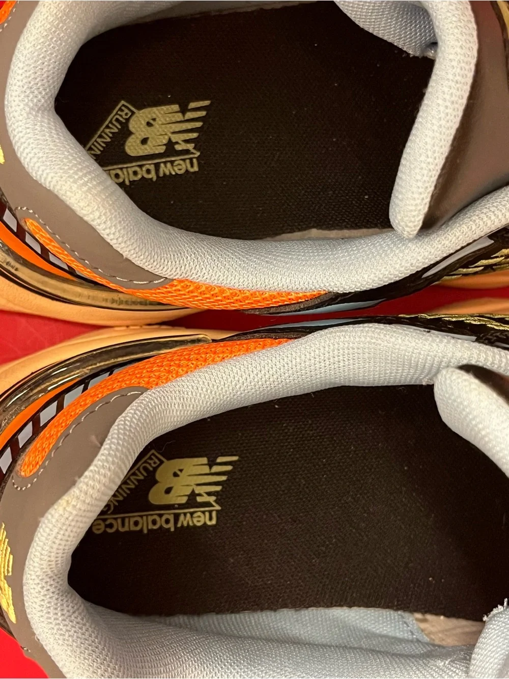 New Balance Kids Orange, Black & Light Blue Sneakers